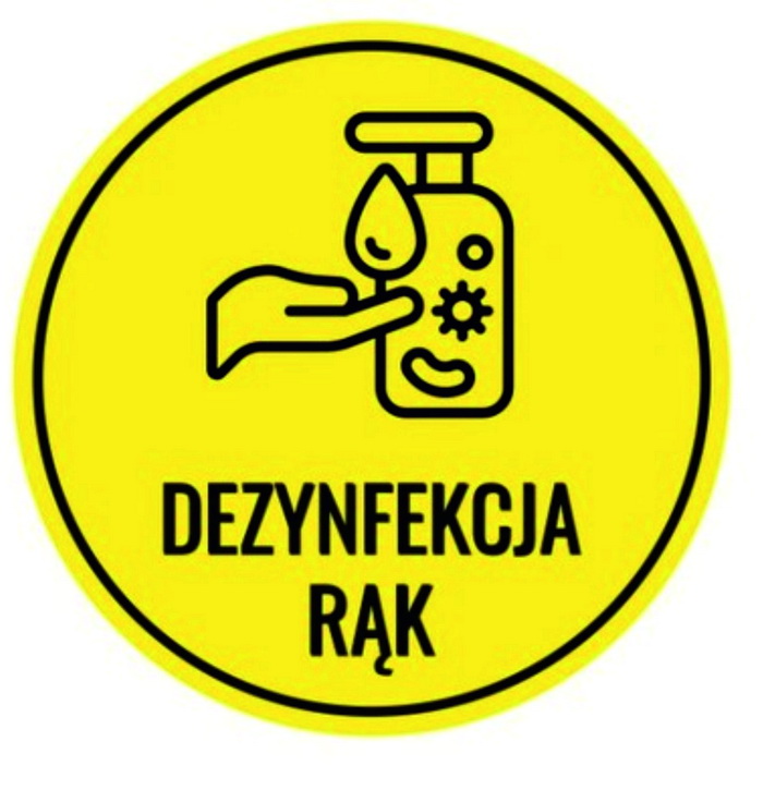 dezynfekcja rąk żóte